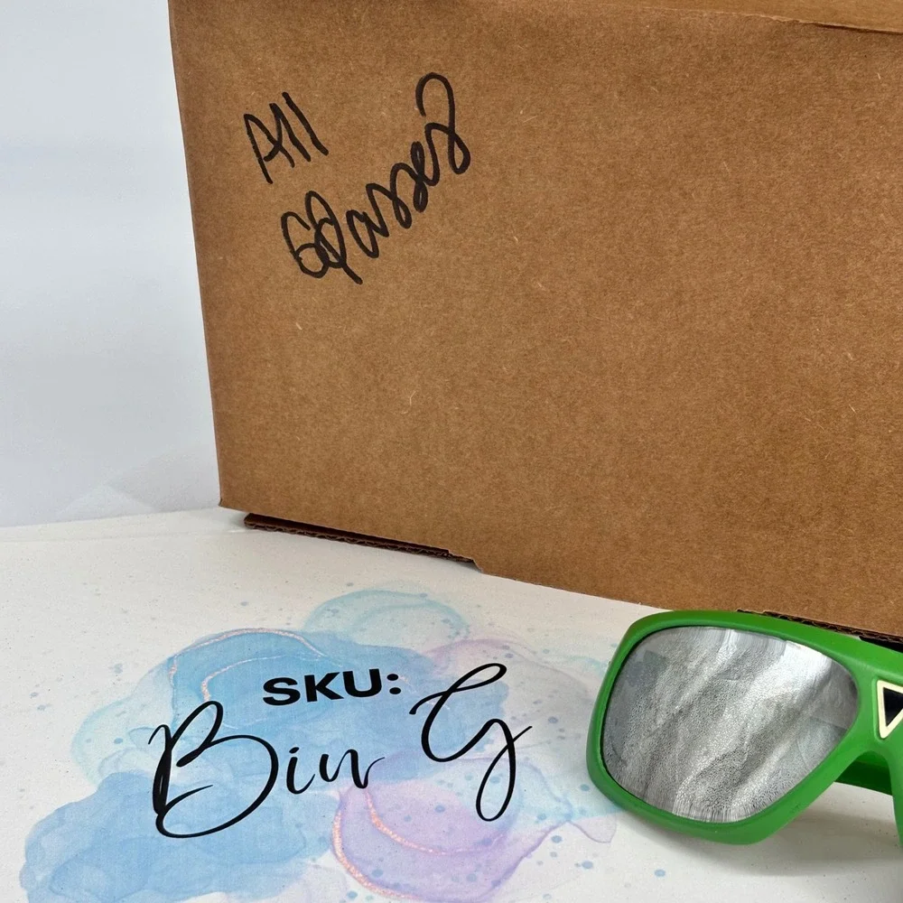 VTG Aviator Sunglasses Mens OS Green Good Japan 359 Flat Top Shield
